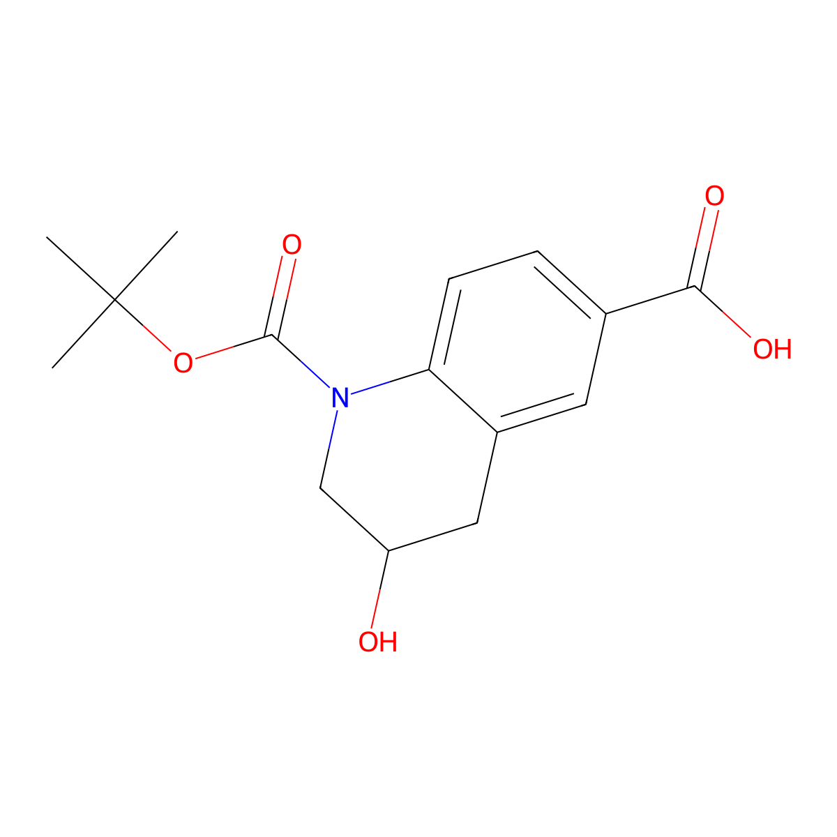 1-[(Tert-butoxy)carbonyl]-3-hydroxy-1,2,3,4-tetrahydroquinoline-6-carboxylic acid molecular structure, CAS 2920130-68-1