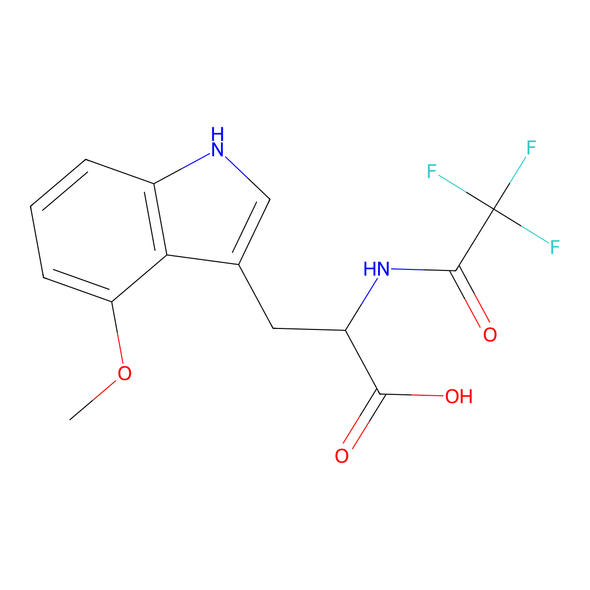 3-(4-methoxy-1H-indol-3-yl)-2-(2,2,2-trifluoroacetamido)propanoic acid molecular structure, CAS 2920130-75-0
