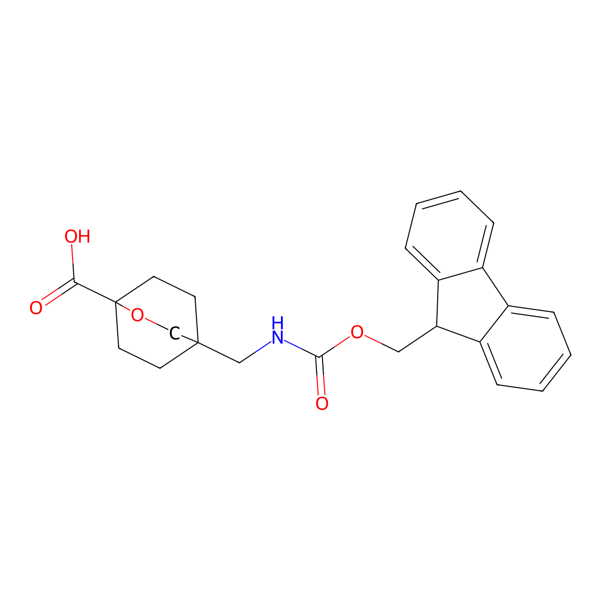 4-[({[(9H-fluoren-9-yl)methoxy]carbonyl}amino)methyl]-2-oxabicyclo[2.2.2]octane-1-carboxylic acid molecular structure, CAS 2920130-82-9