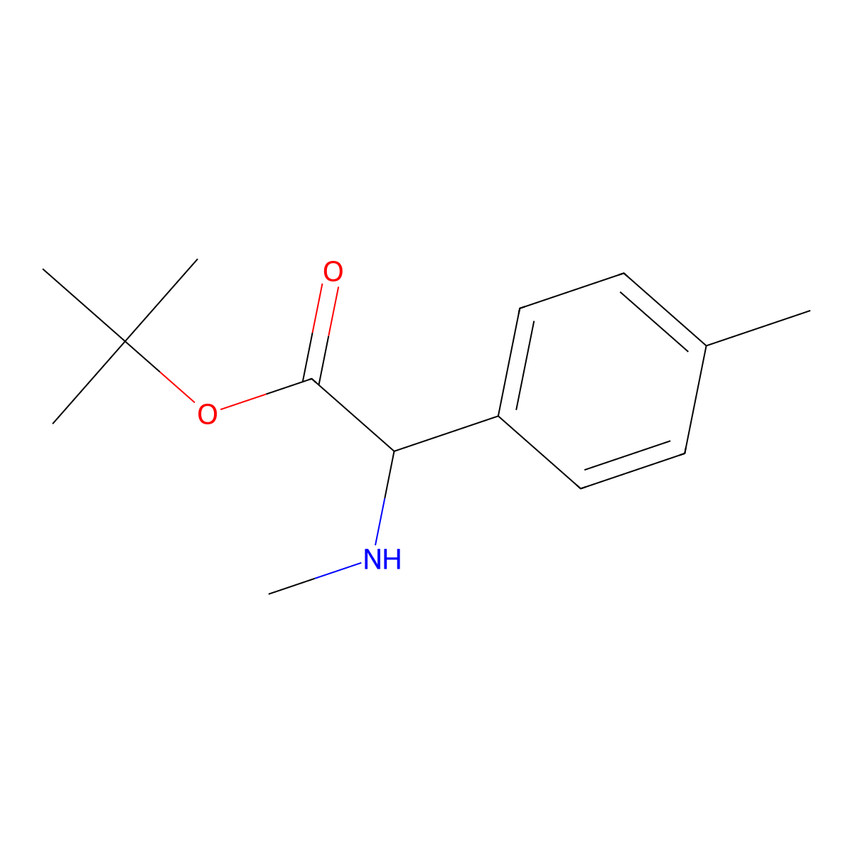 Tert-butyl 2-(methylamino)-2-(4-methylphenyl)acetate molecular structure, CAS 2920130-86-3