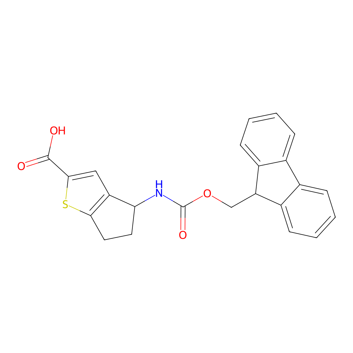 4-({[(9H-fluoren-9-yl)methoxy]carbonyl}amino)-4H,5H,6H-cyclopenta[b]thiophene-2-carboxylicacid molecular structure, CAS 2920131-57-1