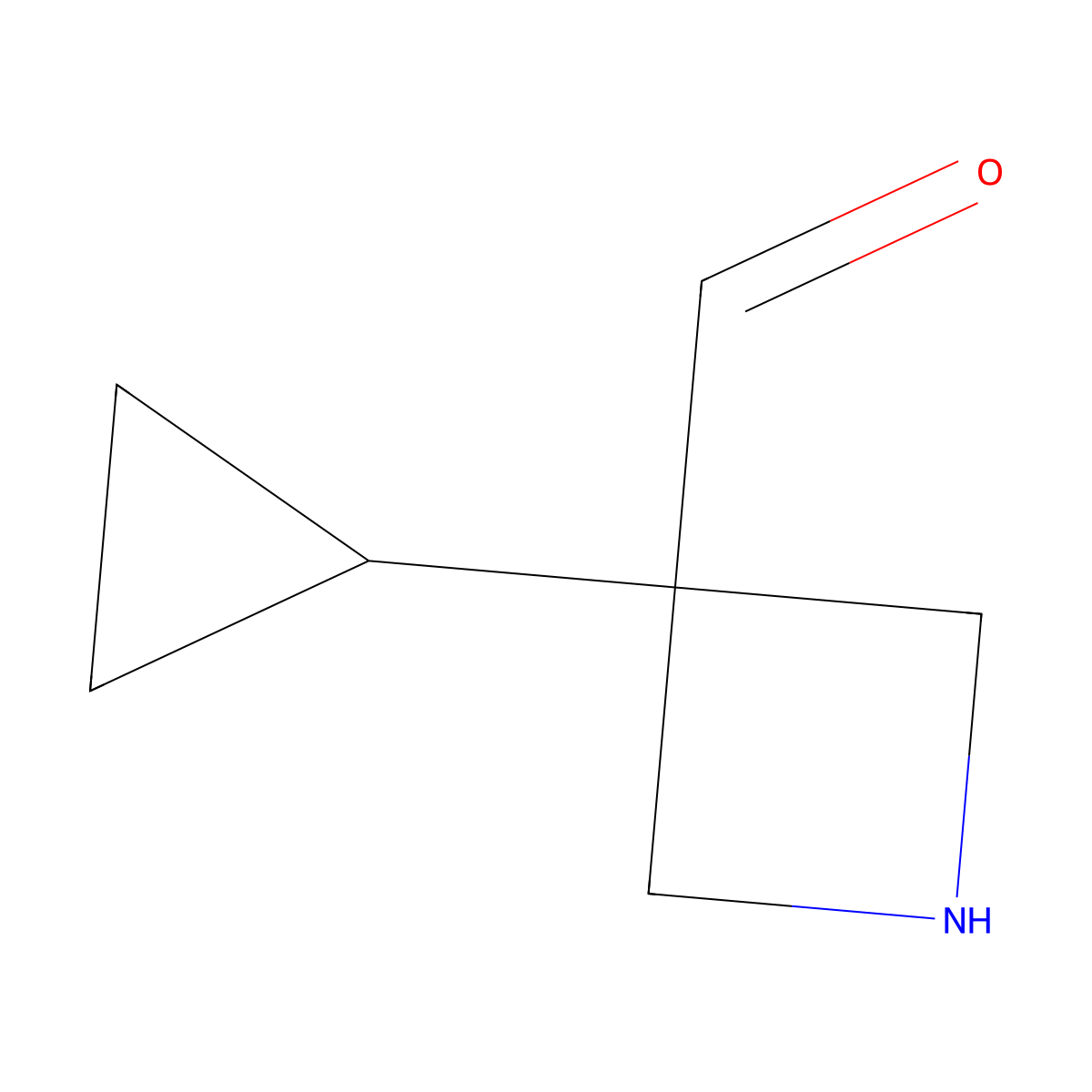 3-Cyclopropylazetidine-3-carbaldehyde molecular structure, CAS 2920131-84-4