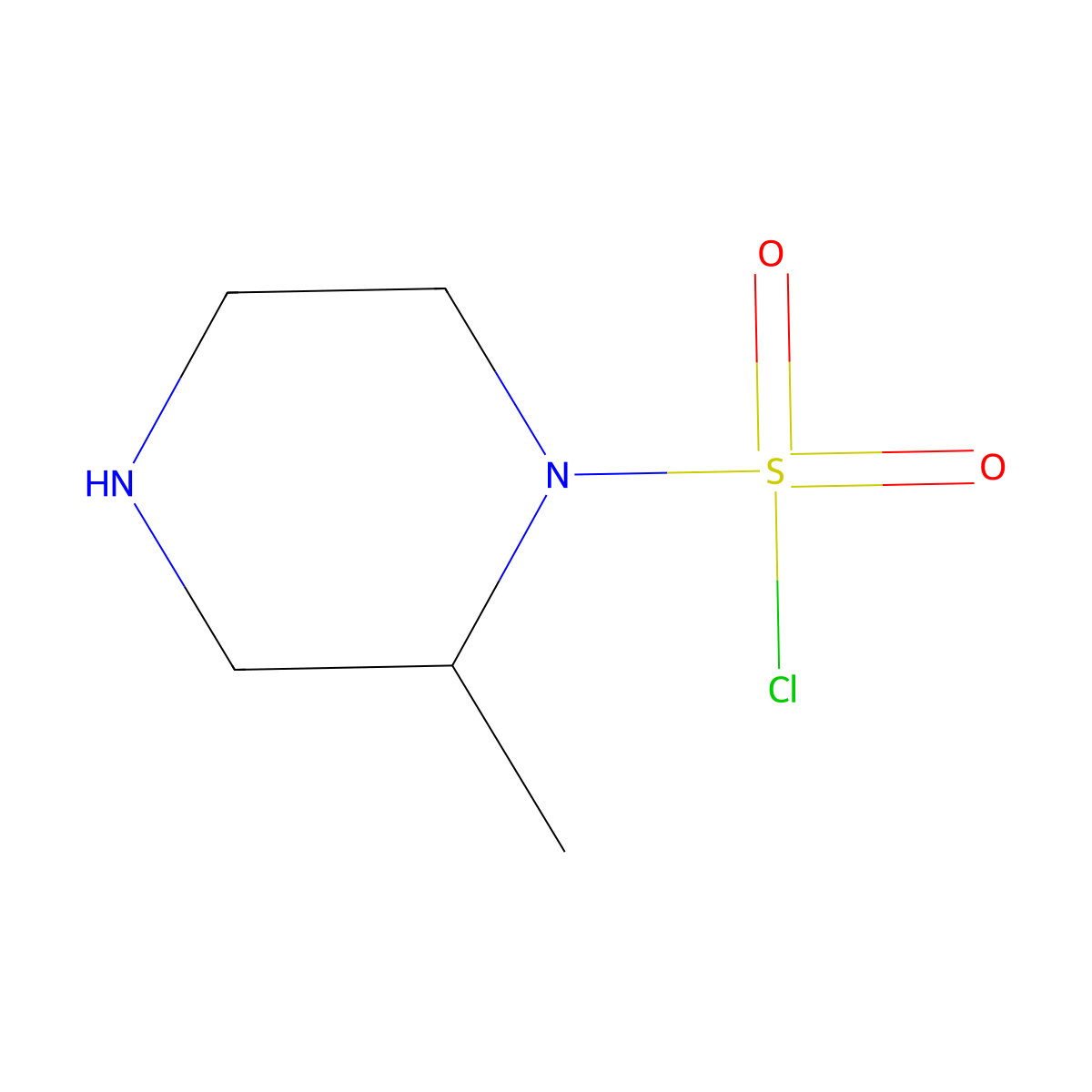 2-Methylpiperazine-1-sulfonyl chloride molecular structure, CAS 2920131-87-7