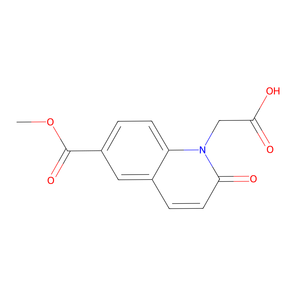 2-[6-(Methoxycarbonyl)-2-oxo-1,2-dihydroquinolin-1-yl]acetic acid molecular structure, CAS 2920132-63-2