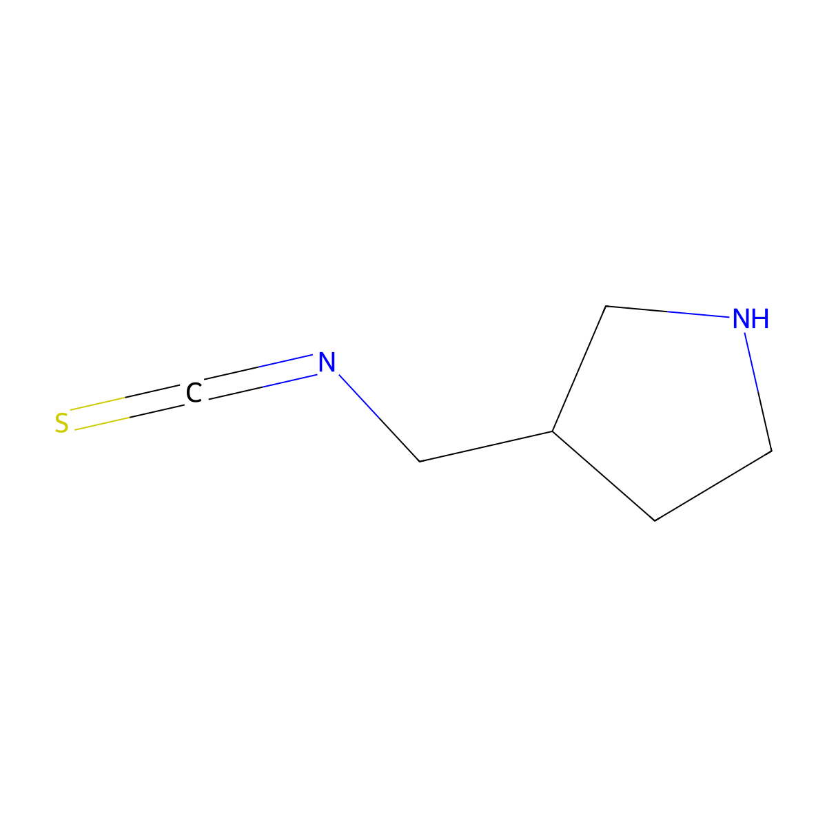 3-(Isothiocyanatomethyl)pyrrolidine molecular structure, CAS 2920132-77-8