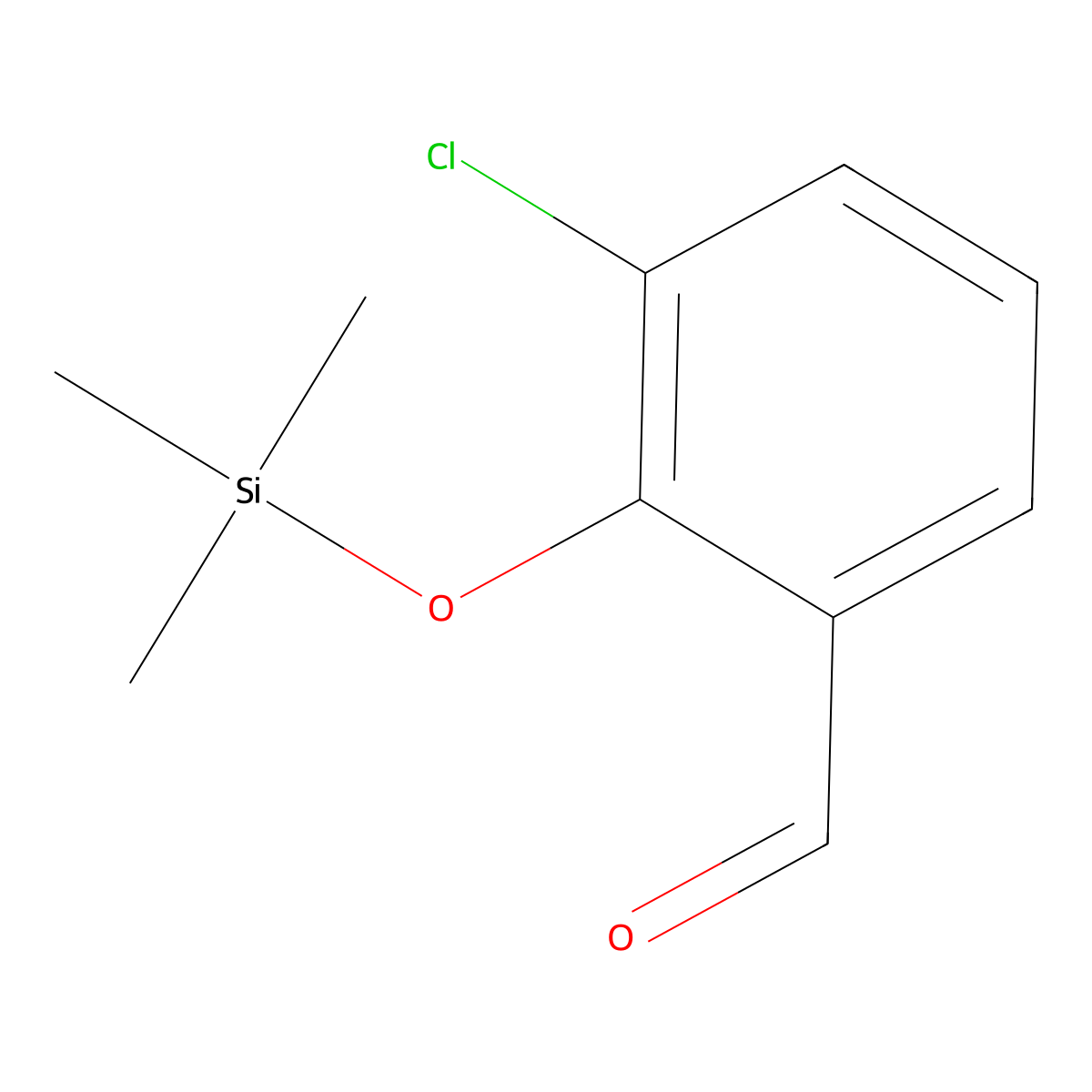 3-Chloro-2-[(trimethylsilyl)oxy]benzaldehyde molecular structure, CAS 2920132-93-8