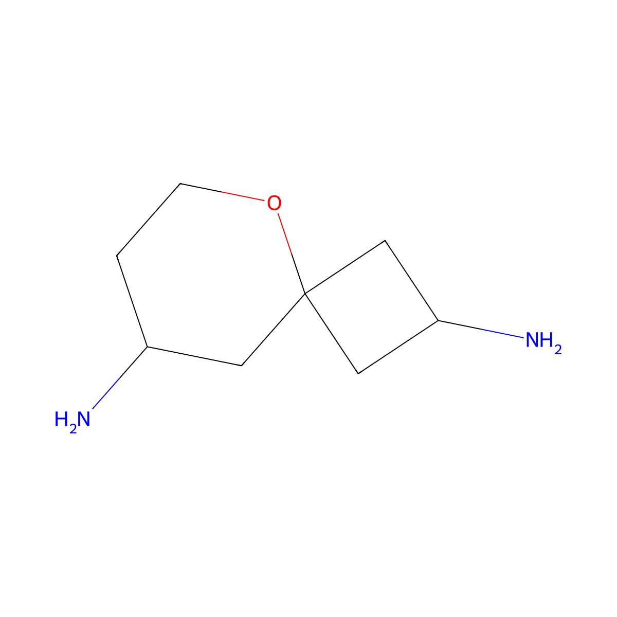5-Oxaspiro[3.5]nonane-2,8-diamine molecular structure, CAS 2920133-08-8