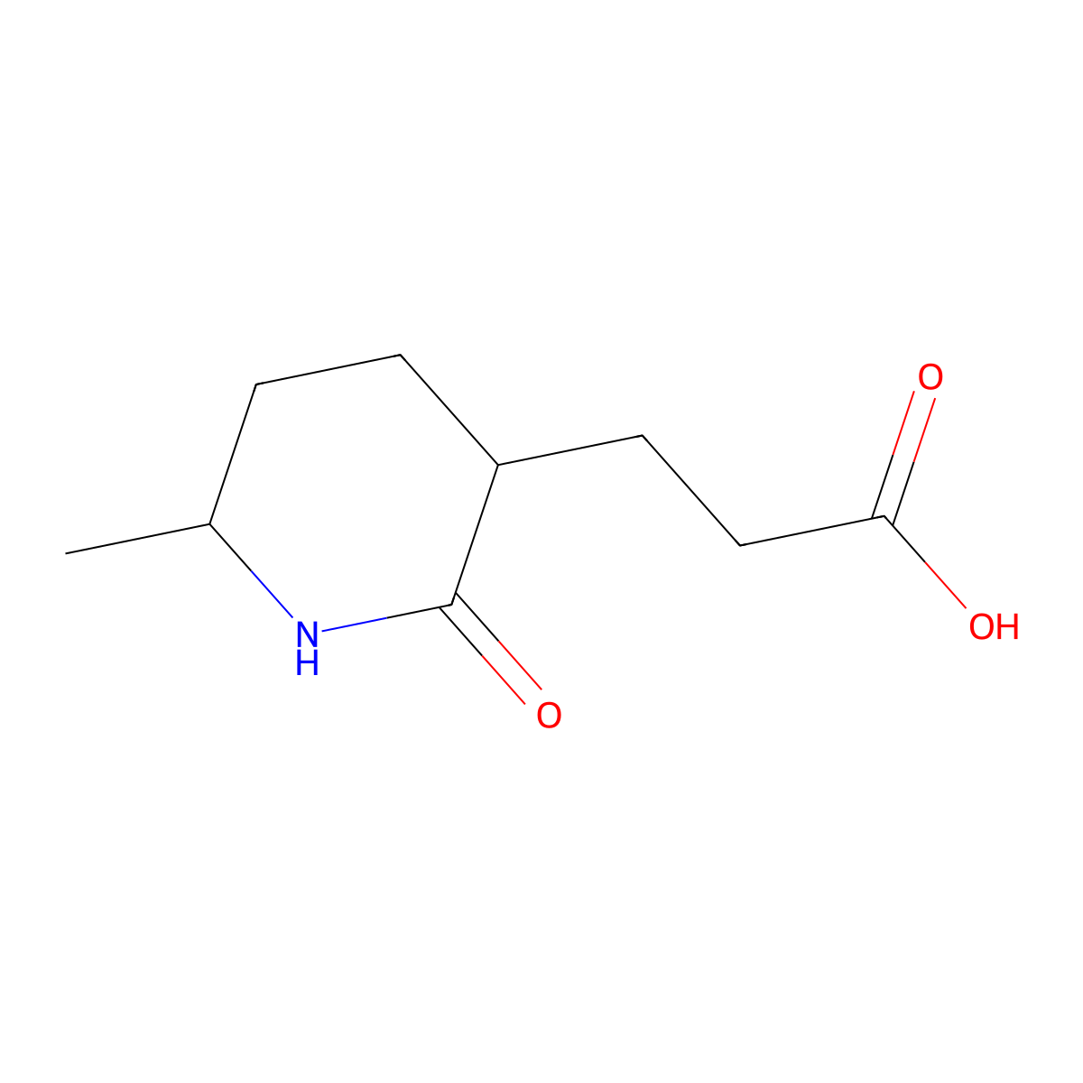 3-(6-Methyl-2-oxopiperidin-3-yl)propanoic acid molecular structure, CAS 2920133-32-8