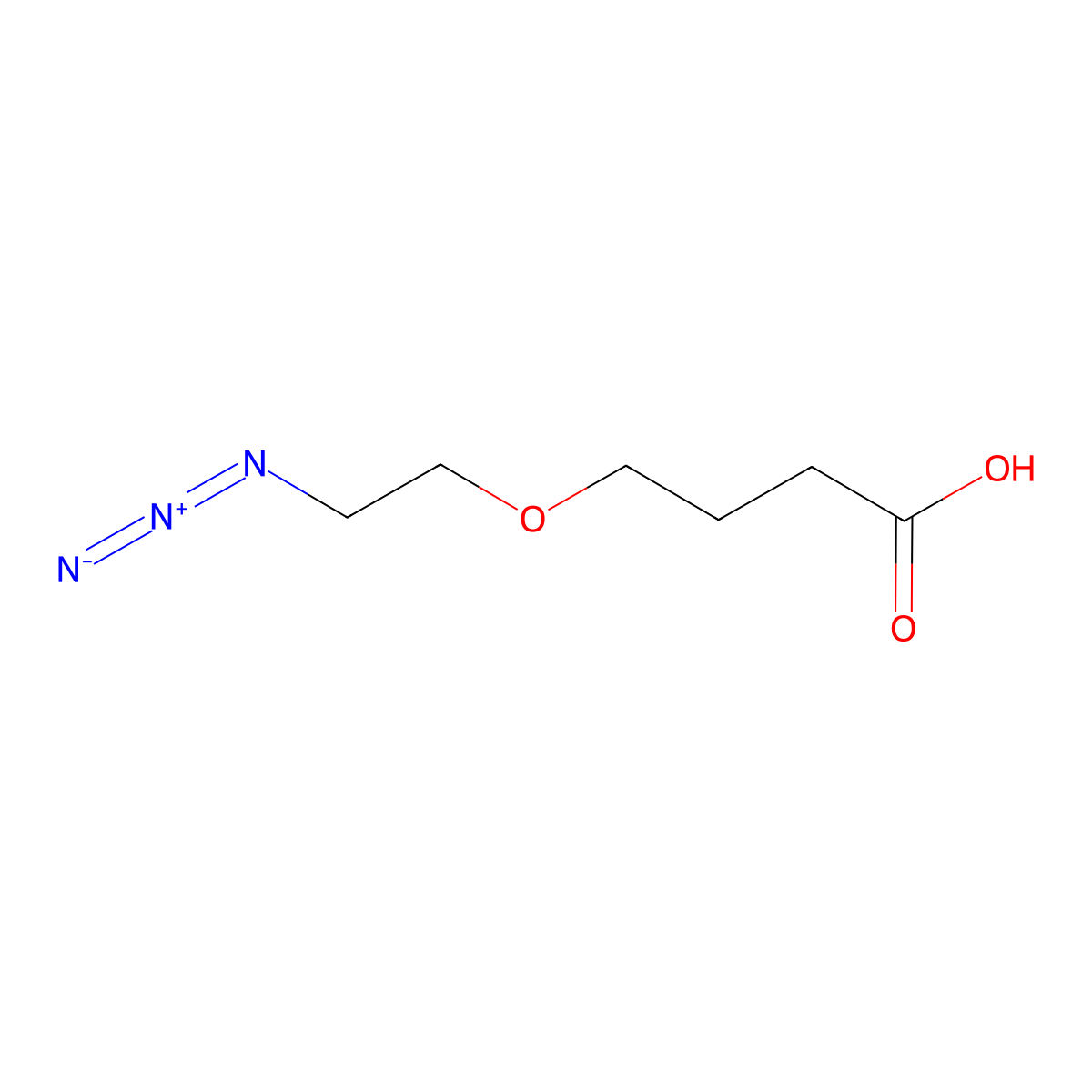 4-(2-Azidoethoxy)butanoic acid molecular structure, CAS 2920133-34-0