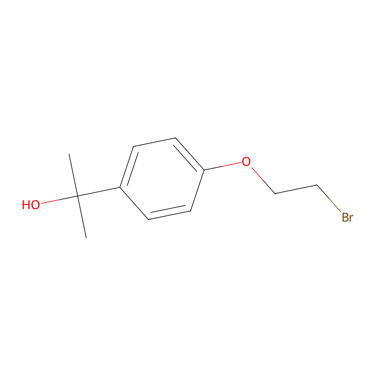 2-[4-(2-Bromoethoxy)phenyl]propan-2-ol molecular structure, CAS 2920133-77-1