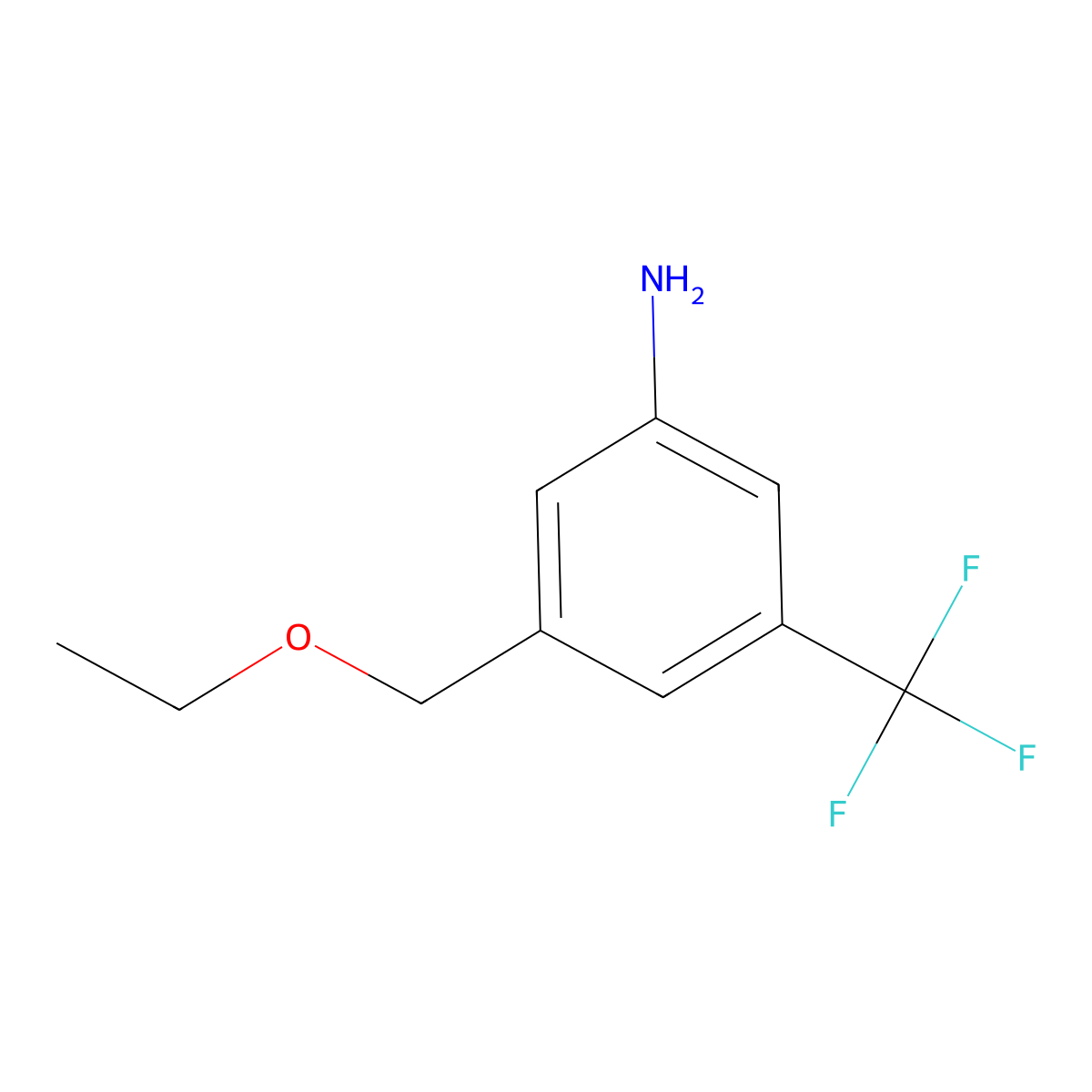3-(Ethoxymethyl)-5-(trifluoromethyl)aniline molecular structure, CAS 2920134-11-6