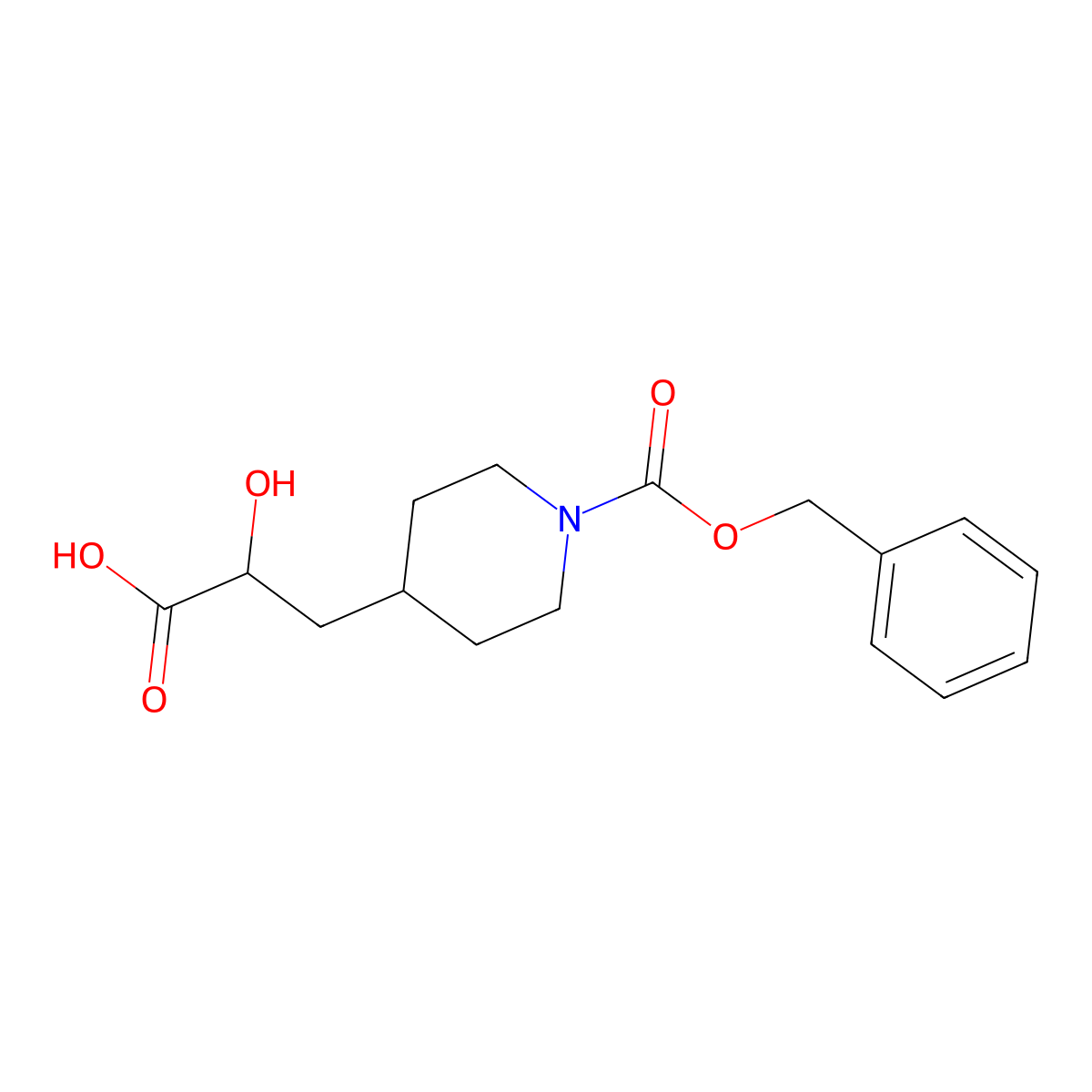 3-{1-[(Benzyloxy)carbonyl]piperidin-4-yl}-2-hydroxypropanoic acid molecular structure, CAS 2920134-31-0