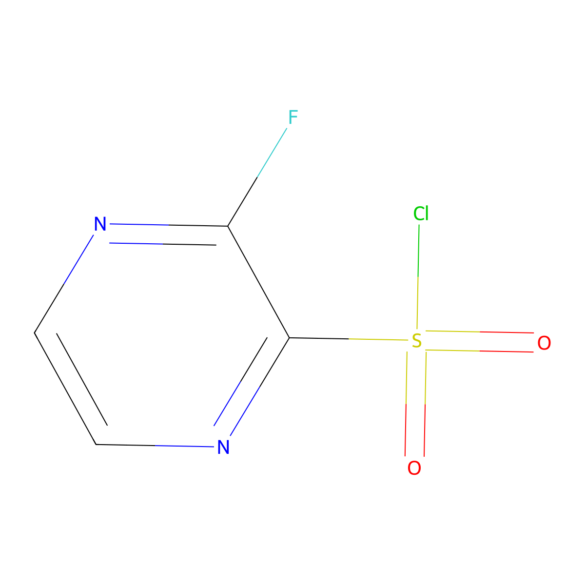3-Fluoropyrazine-2-sulfonyl chloride molecular structure, CAS 2920134-38-7
