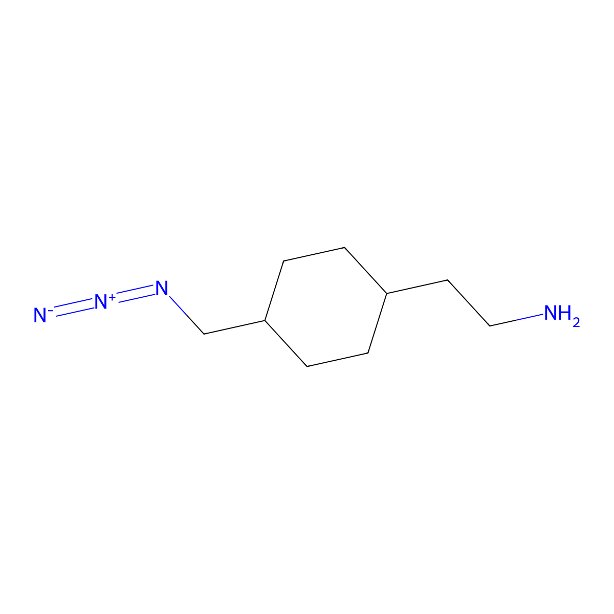 2-[4-(Azidomethyl)cyclohexyl]ethan-1-amine molecular structure, CAS 2920134-44-5