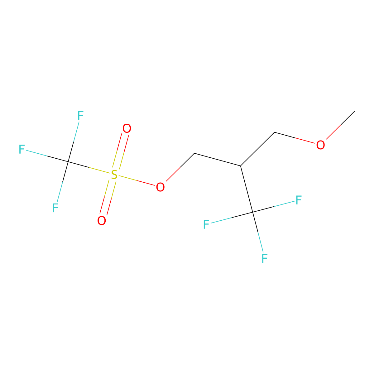3-Methoxy-2-(trifluoromethyl)propyl trifluoromethanesulfonate molecular structure, CAS 2920134-59-2