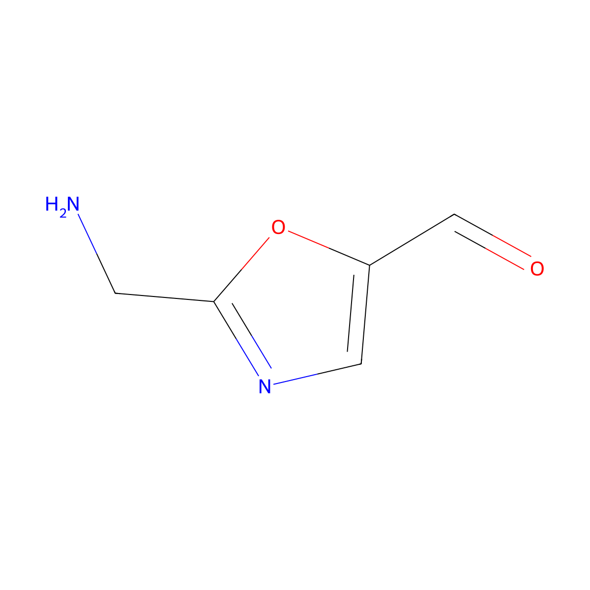 2-(Aminomethyl)-1,3-oxazole-5-carbaldehyde molecular structure, CAS 2920134-64-9