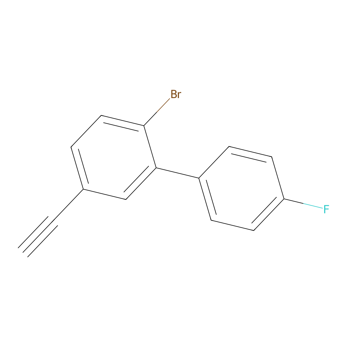 2-Bromo-5-ethynyl-4'-fluoro-1,1'-biphenyl molecular structure, CAS 2920134-66-1