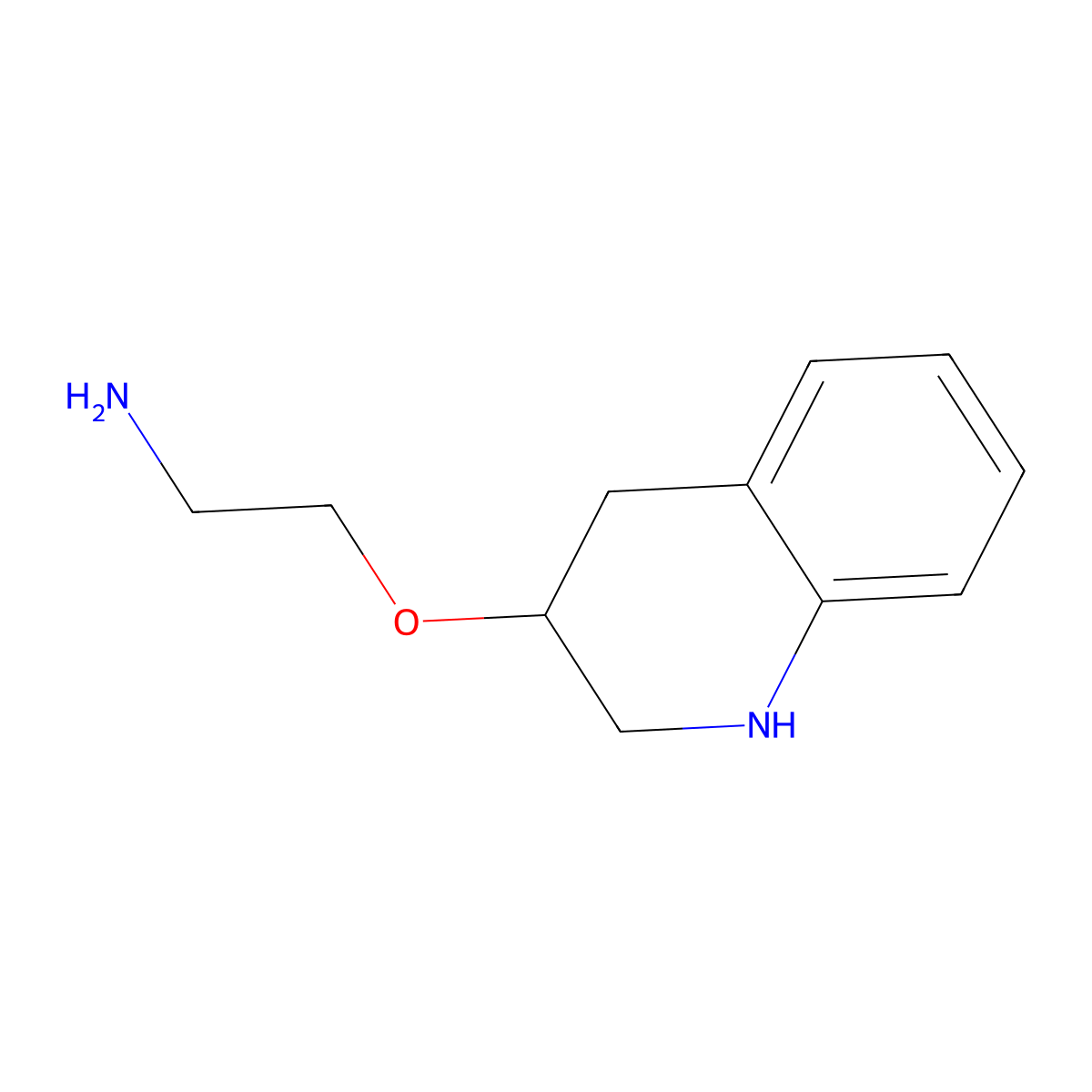 2-(1,2,3,4-Tetrahydroquinolin-3-yloxy)ethan-1-amine molecular structure, CAS 2920134-95-6