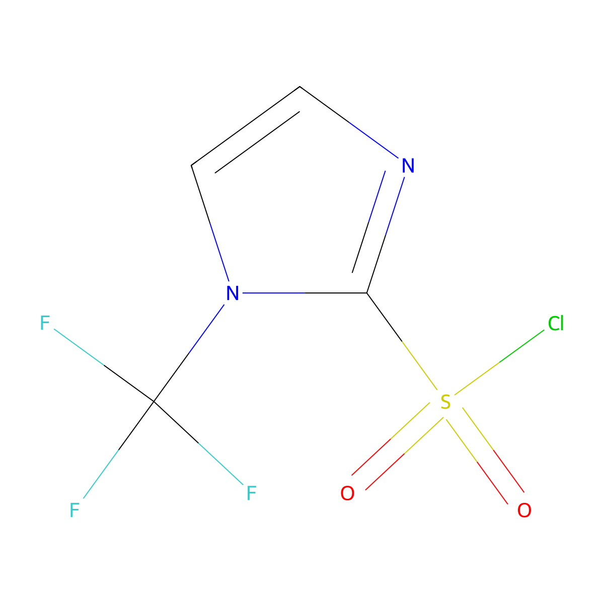 1-(trifluoromethyl)-1H-imidazole-2-sulfonyl chloride molecular structure, CAS 2920134-97-8