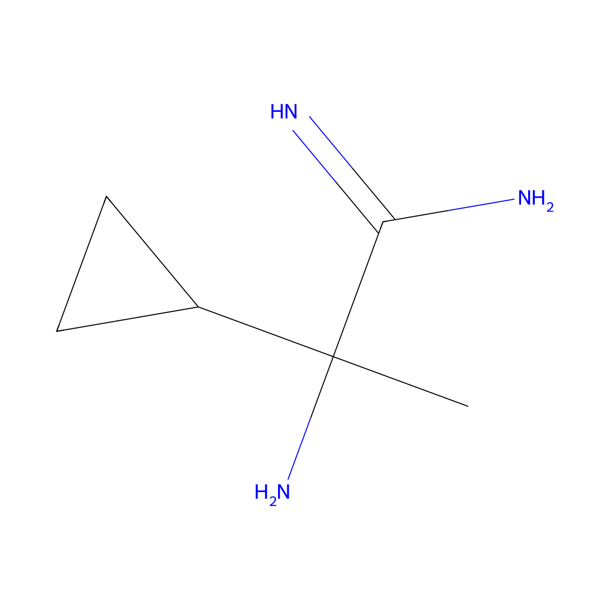 2-Amino-2-cyclopropylpropanimidamide molecular structure, CAS 2920135-05-1