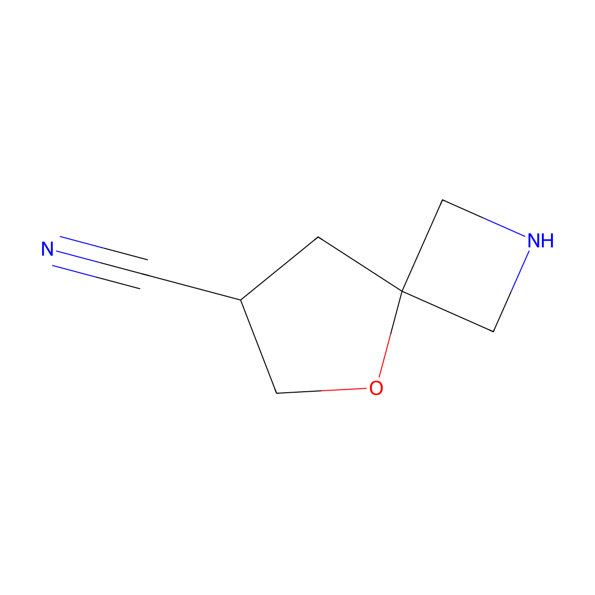 5-Oxa-2-azaspiro[3.4]octane-7-carbonitrile molecular structure, CAS 2920135-22-2