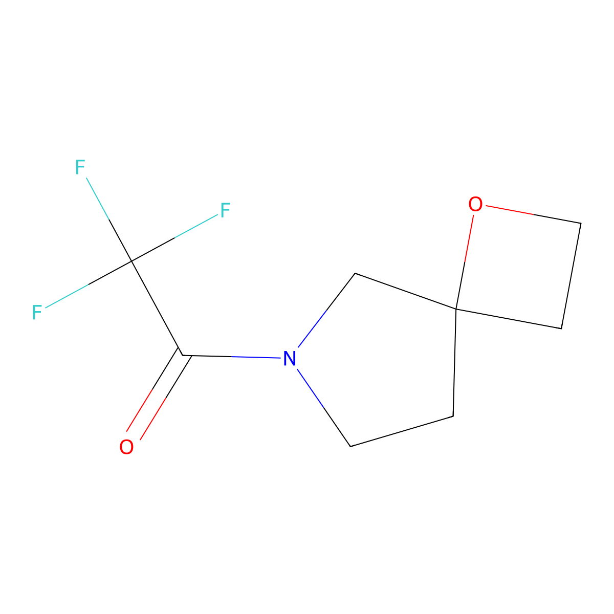 2,2,2-Trifluoro-1-{1-oxa-6-azaspiro[3.4]octan-6-yl}ethan-1-one molecular structure, CAS 2920135-55-1