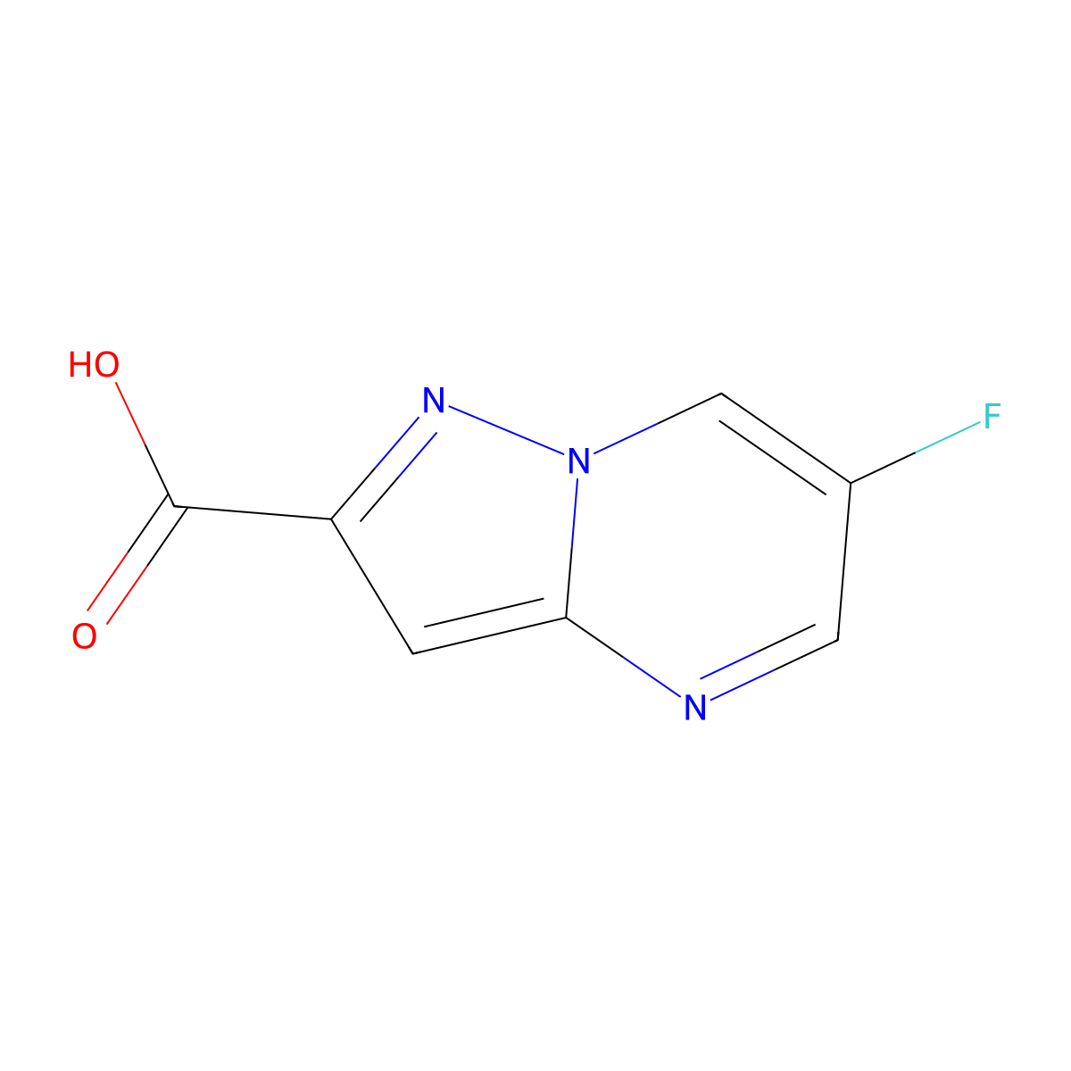 6-Fluoropyrazolo[1,5-a]pyrimidine-2-carboxylic acid molecular structure, CAS 2920135-85-7