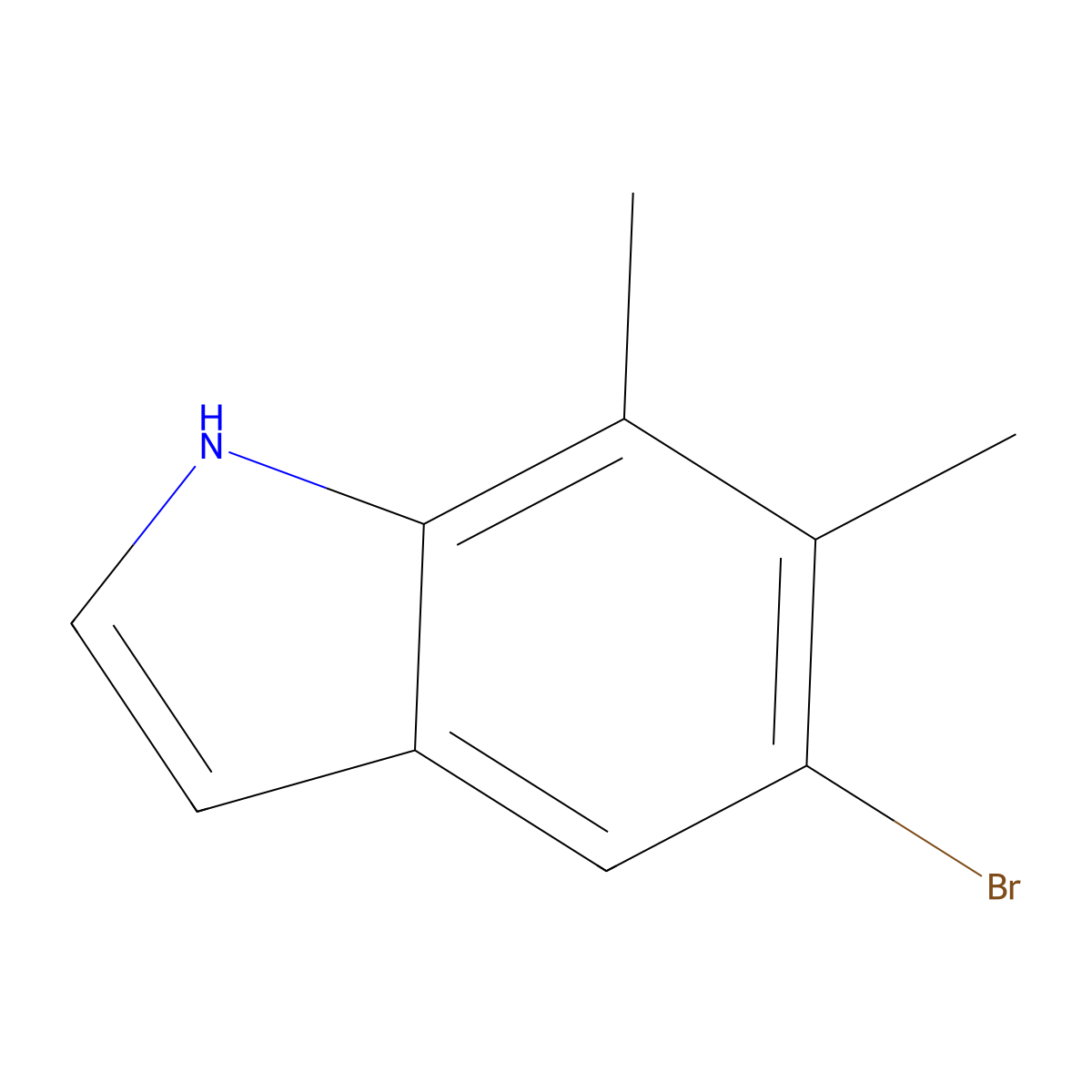 5-bromo-6,7-dimethyl-1H-indole molecular structure, CAS 2920135-94-8