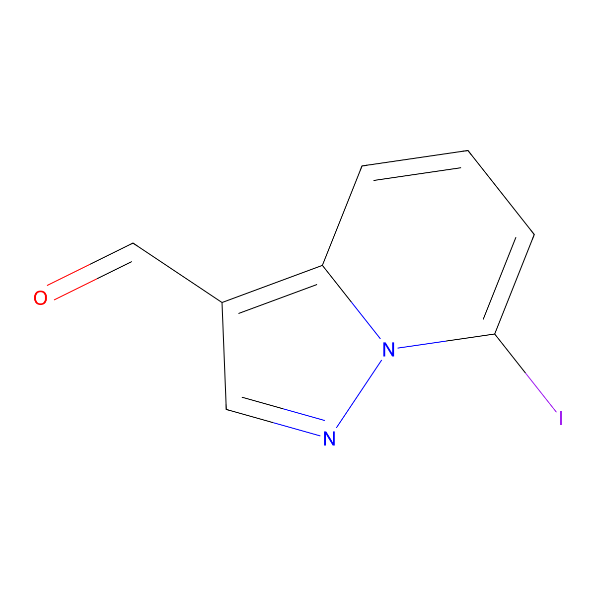 7-Iodopyrazolo[1,5-a]pyridine-3-carbaldehyde molecular structure, CAS 2920136-00-9