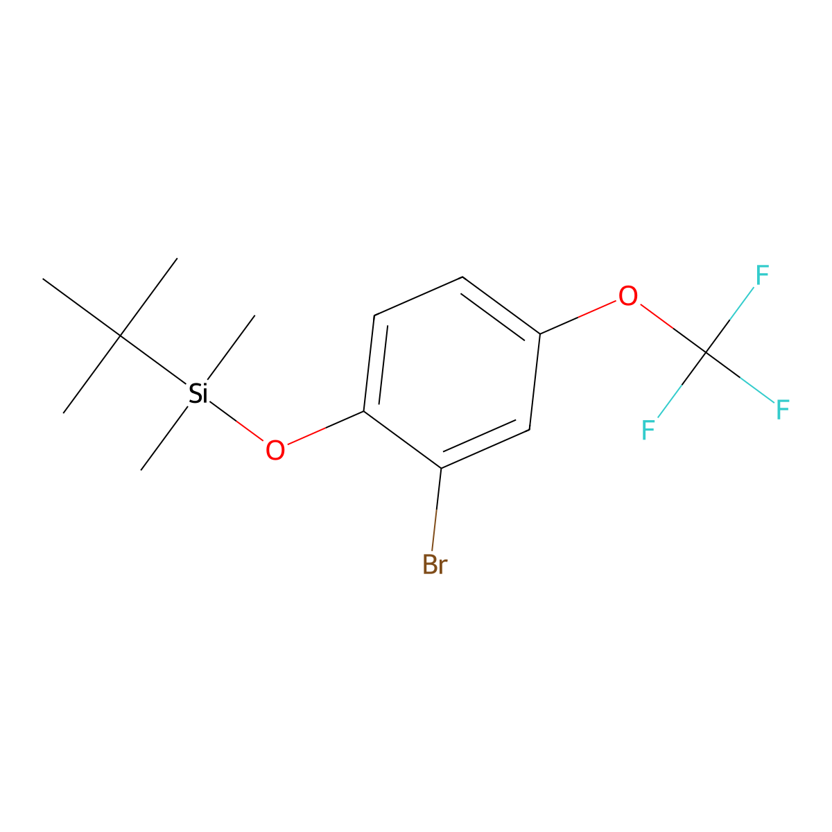 [2-Bromo-4-(trifluoromethoxy)phenoxy](tert-butyl)dimethylsilane molecular structure, CAS 2920136-42-9