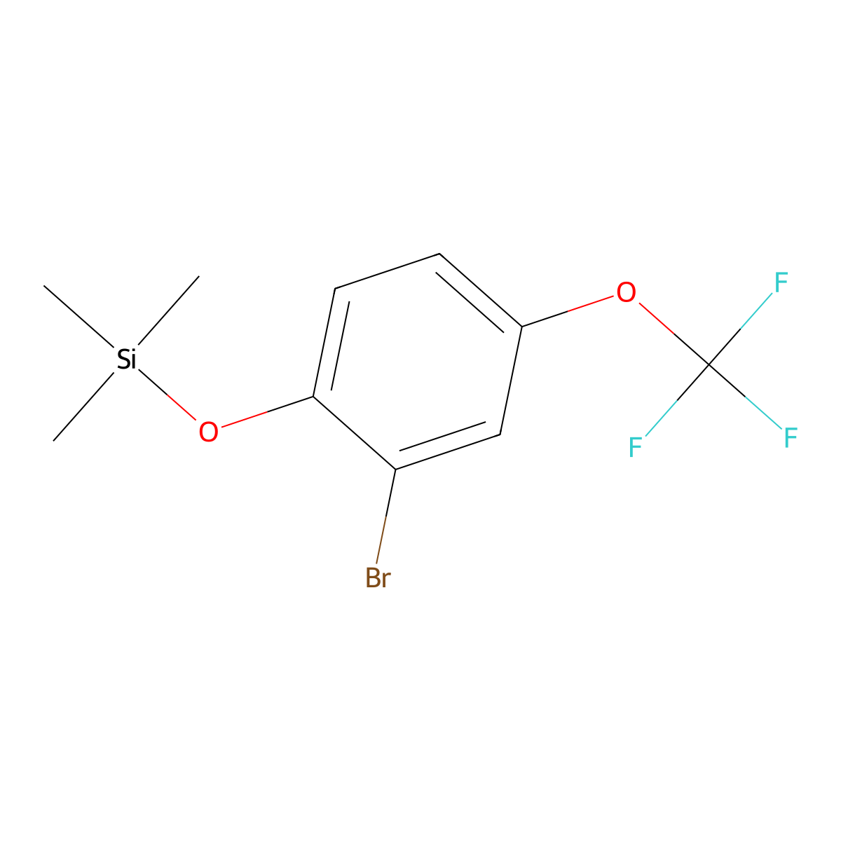 [2-Bromo-4-(trifluoromethoxy)phenoxy]trimethylsilane molecular structure, CAS 2920136-48-5