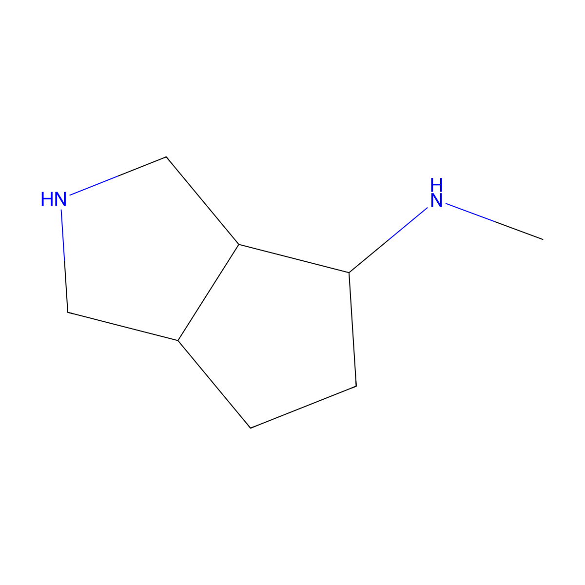 N-methyl-octahydrocyclopenta[c]pyrrol-4-amine molecular structure, CAS 2920136-82-7