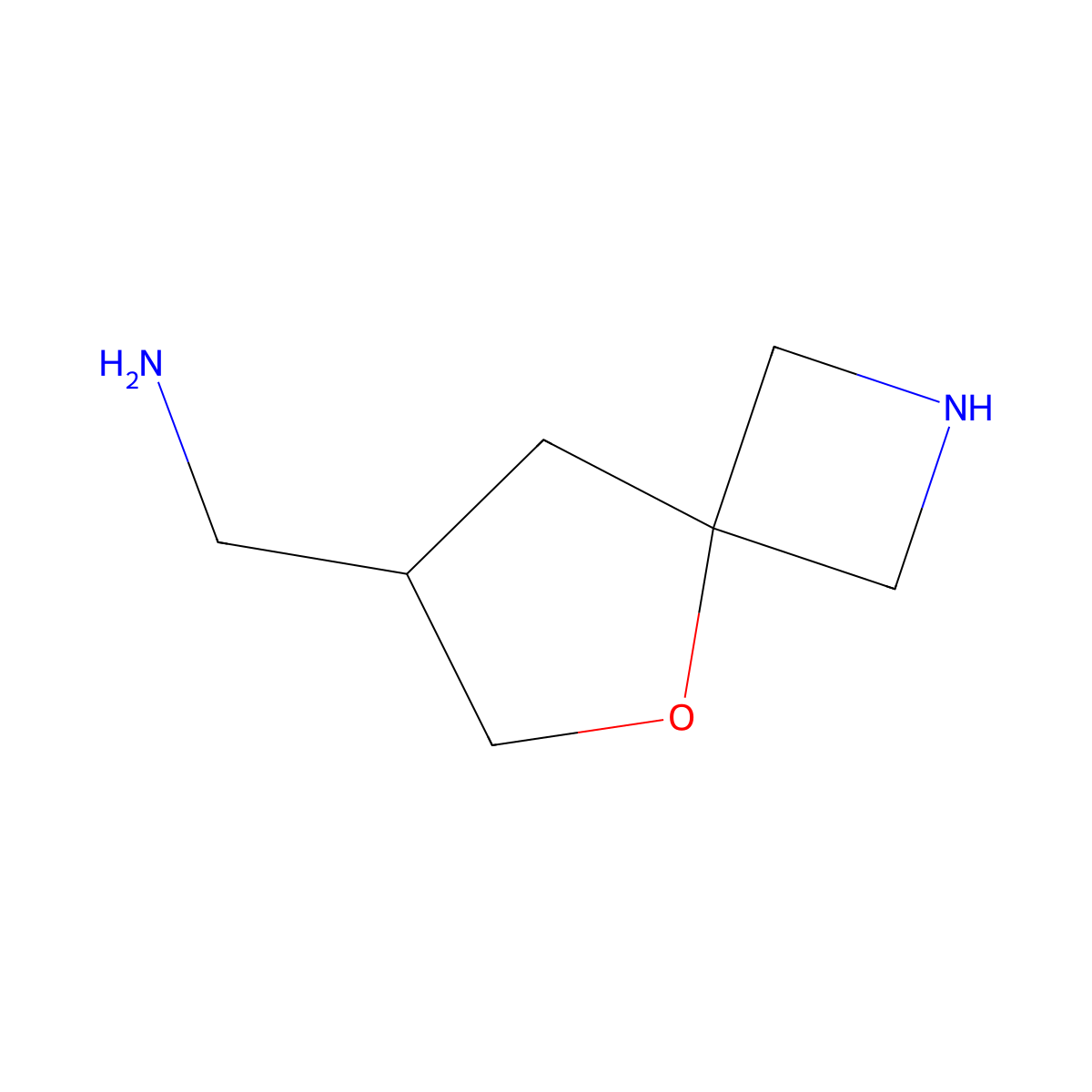 1-{5-Oxa-2-azaspiro[3.4]octan-7-yl}methanamine molecular structure, CAS 2920137-44-4
