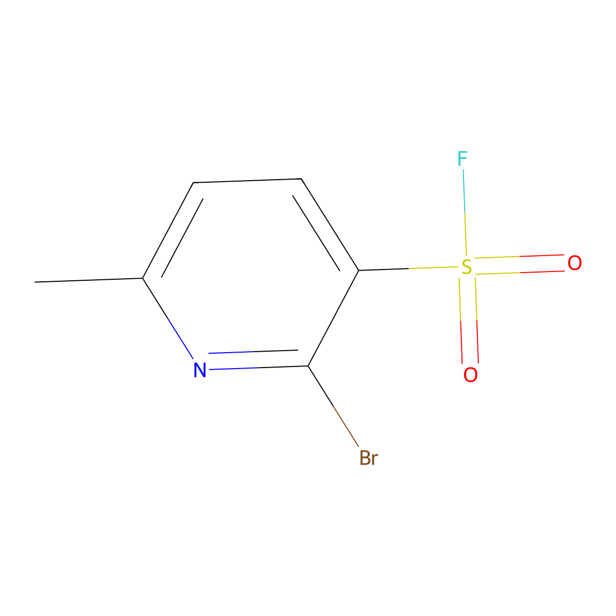 2-Bromo-6-methylpyridine-3-sulfonyl fluoride molecular structure, CAS 2920137-47-7
