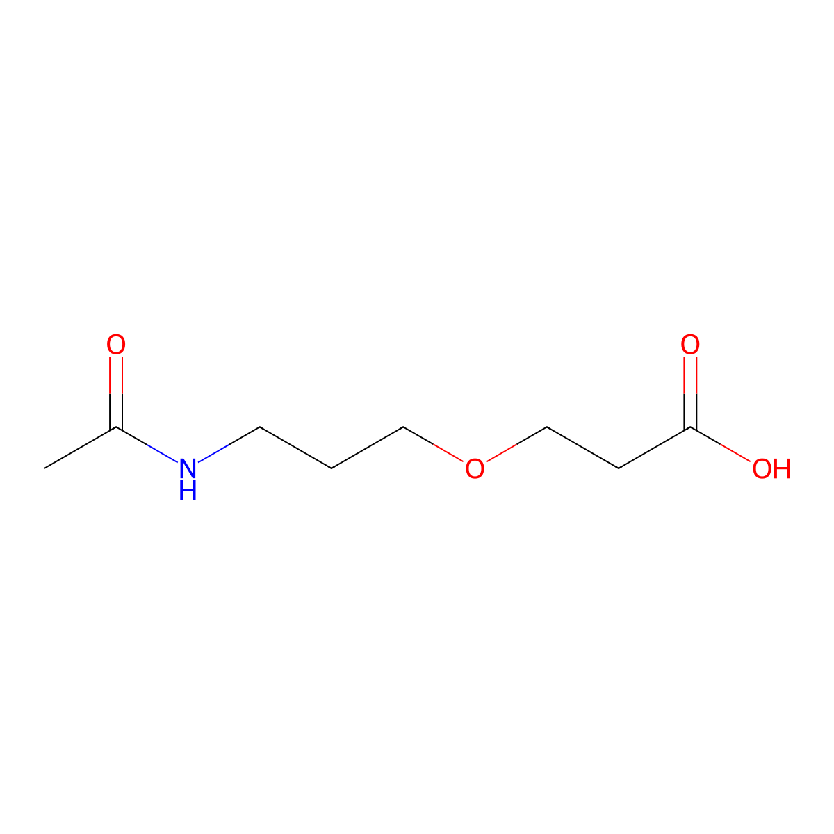 3-(3-Acetamidopropoxy)propanoic acid molecular structure, CAS 2920137-55-7