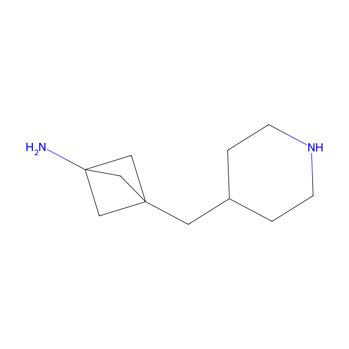 3-[(Piperidin-4-yl)methyl]bicyclo[1.1.1]pentan-1-amine molecular structure, CAS 2920138-48-1