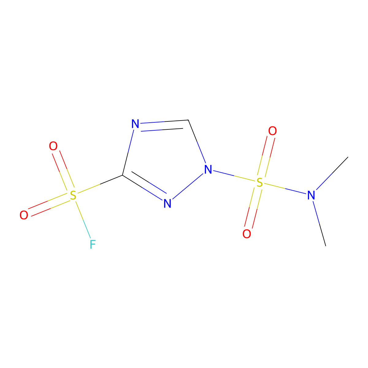 1-(dimethylsulfamoyl)-1H-1,2,4-triazole-3-sulfonyl fluoride molecular structure, CAS 2920138-59-4