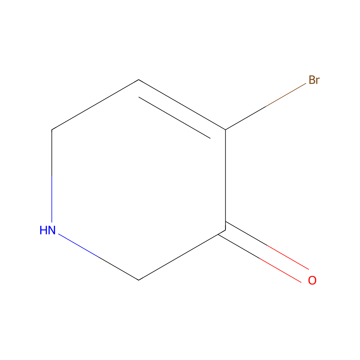 4-Bromo-1,2,3,6-tetrahydropyridin-3-one molecular structure, CAS 2920138-62-9