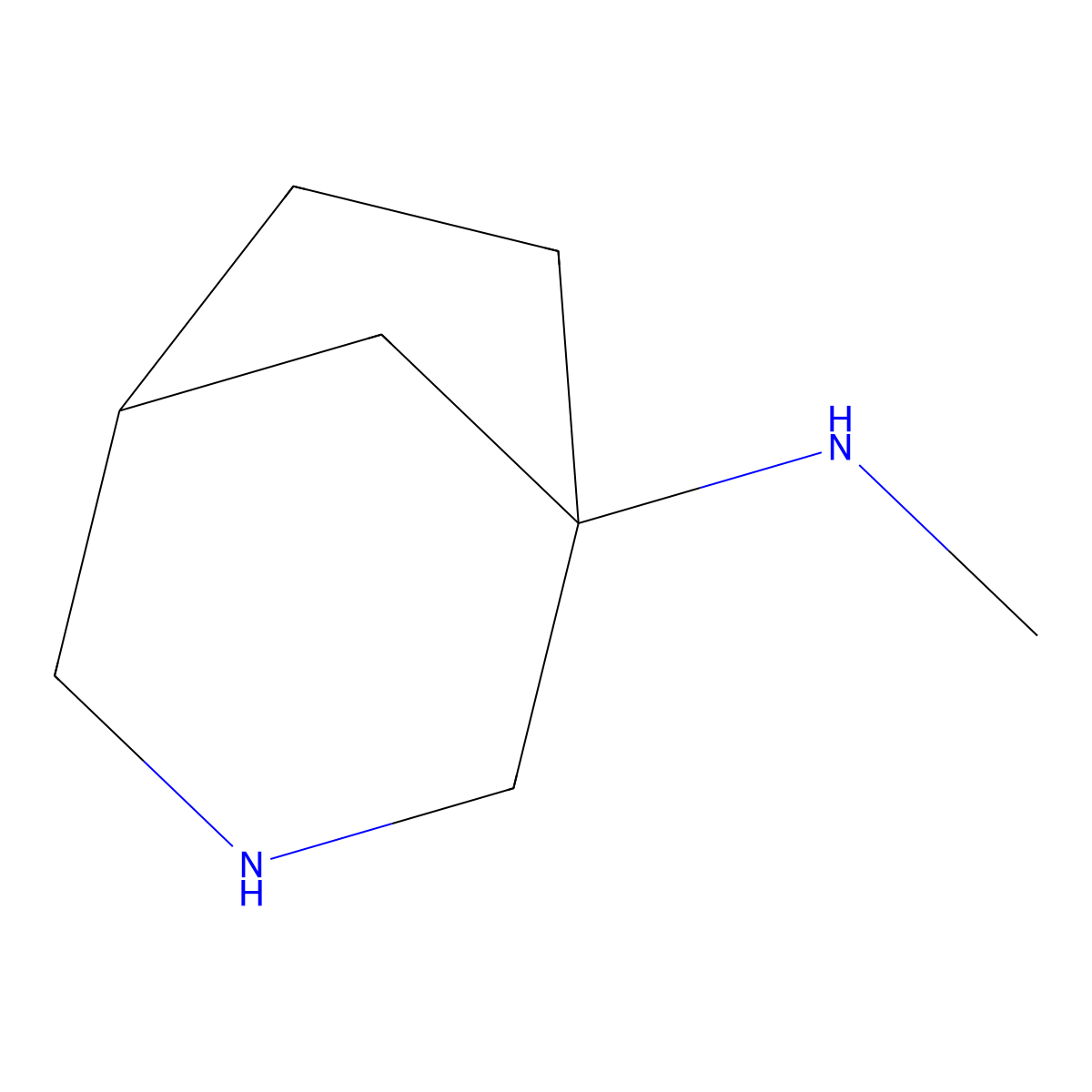N-methyl-3-azabicyclo[3.2.1]octan-1-amine molecular structure, CAS 2920138-87-8