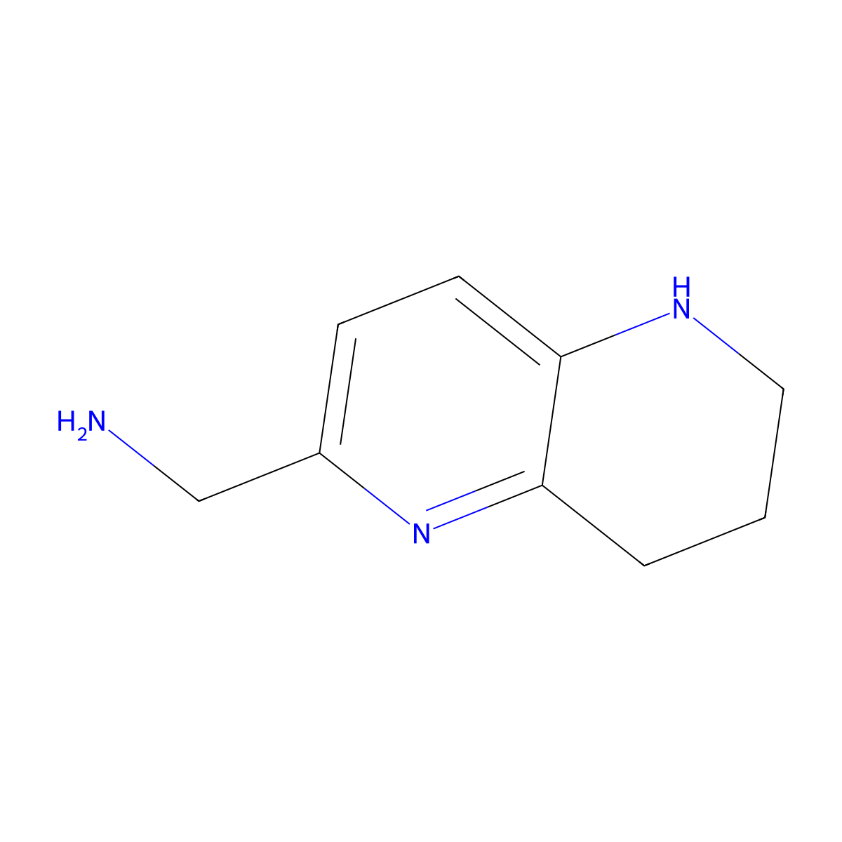 1-(5,6,7,8-Tetrahydro-1,5-naphthyridin-2-yl)methanamine molecular structure, CAS 2920139-50-8