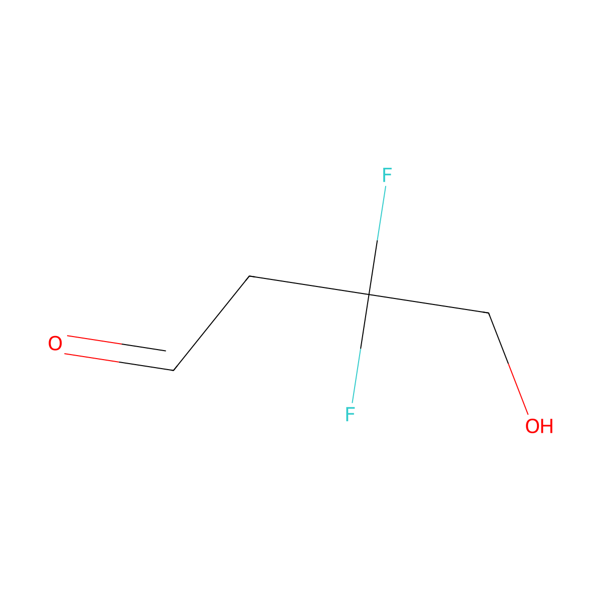 3,3-Difluoro-4-hydroxybutanal molecular structure, CAS 2920139-65-5