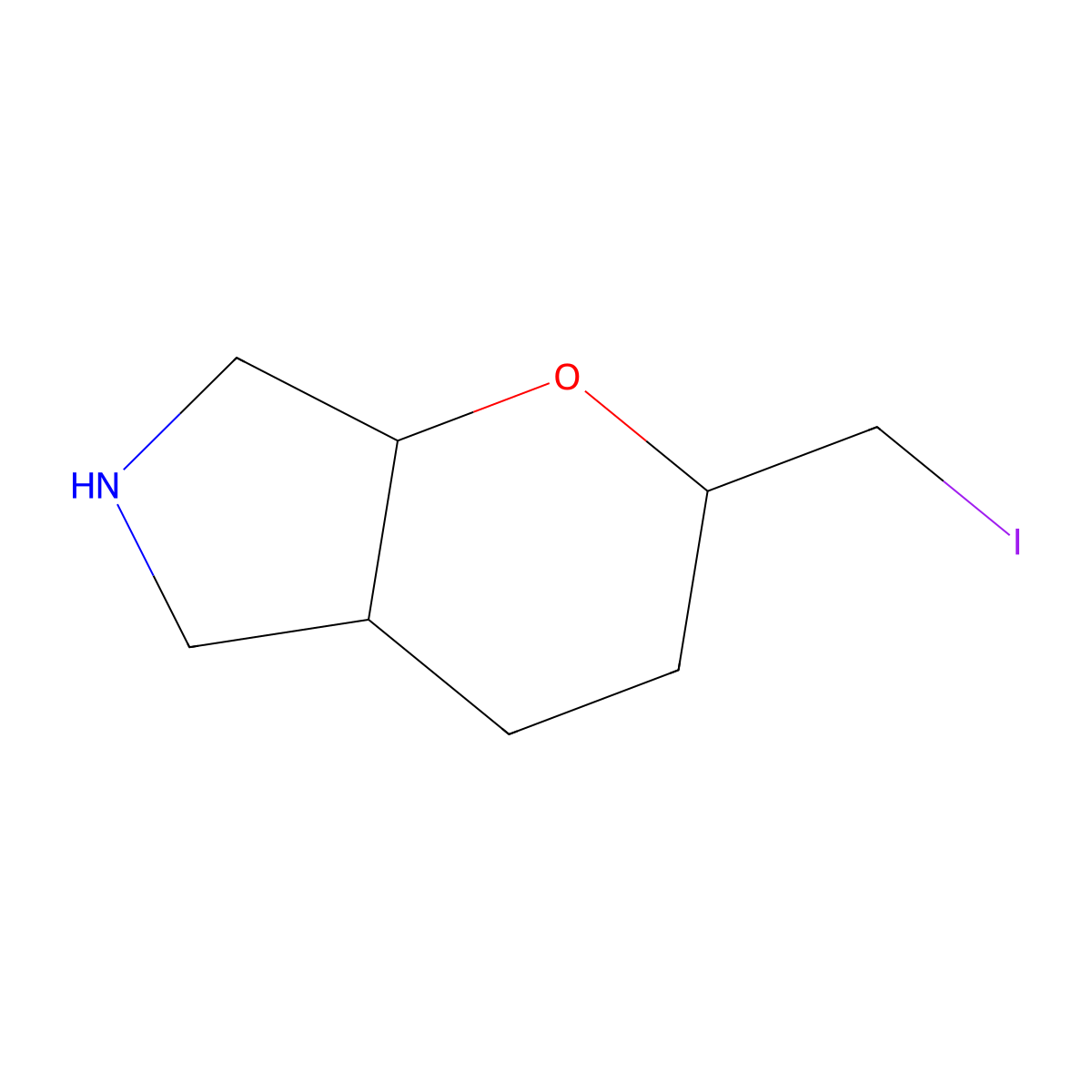 2-(Iodomethyl)-octahydropyrano[2,3-c]pyrrole molecular structure, CAS 2920140-16-3