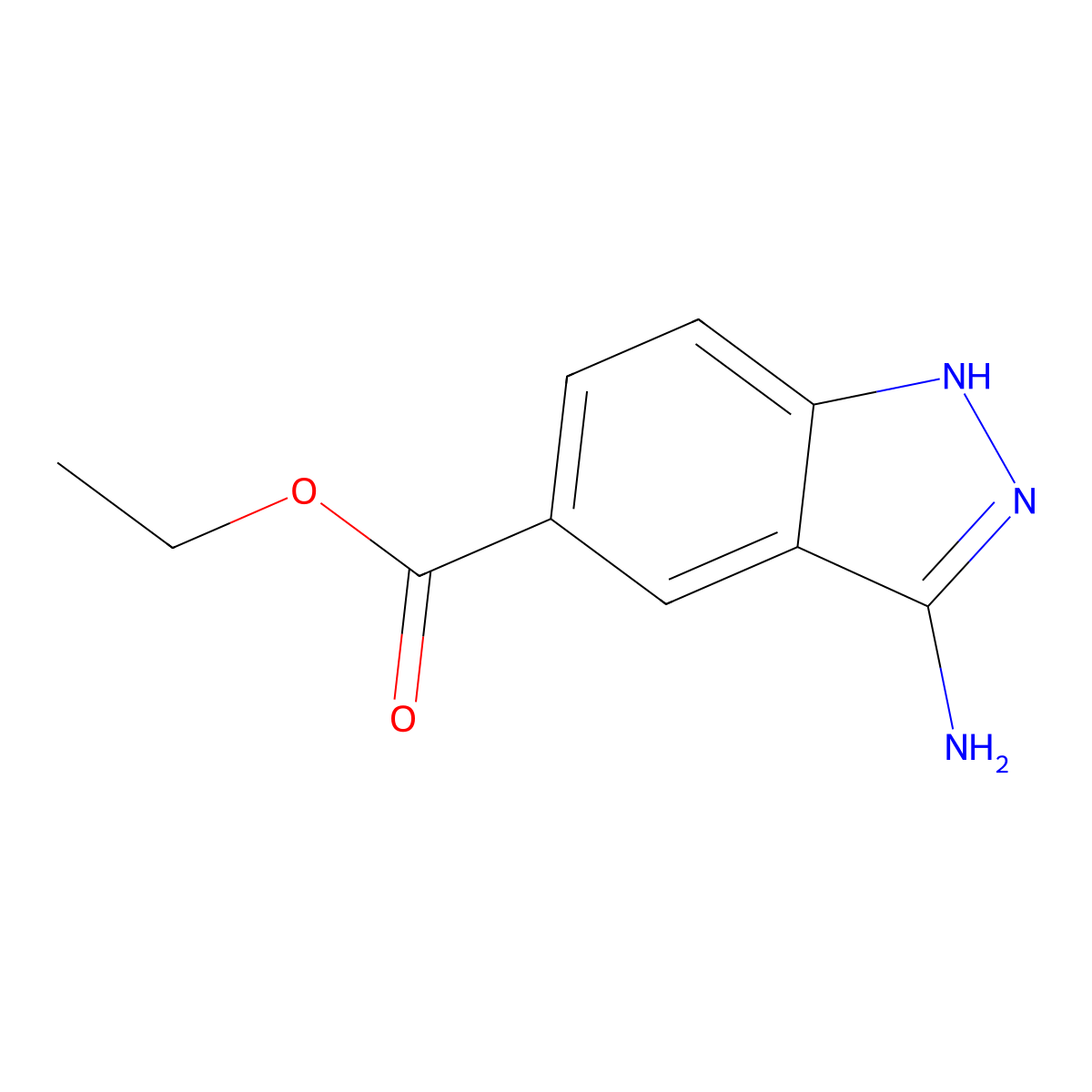 ethyl 3-amino-1H-indazole-5-carboxylate molecular structure, CAS 2920140-62-9