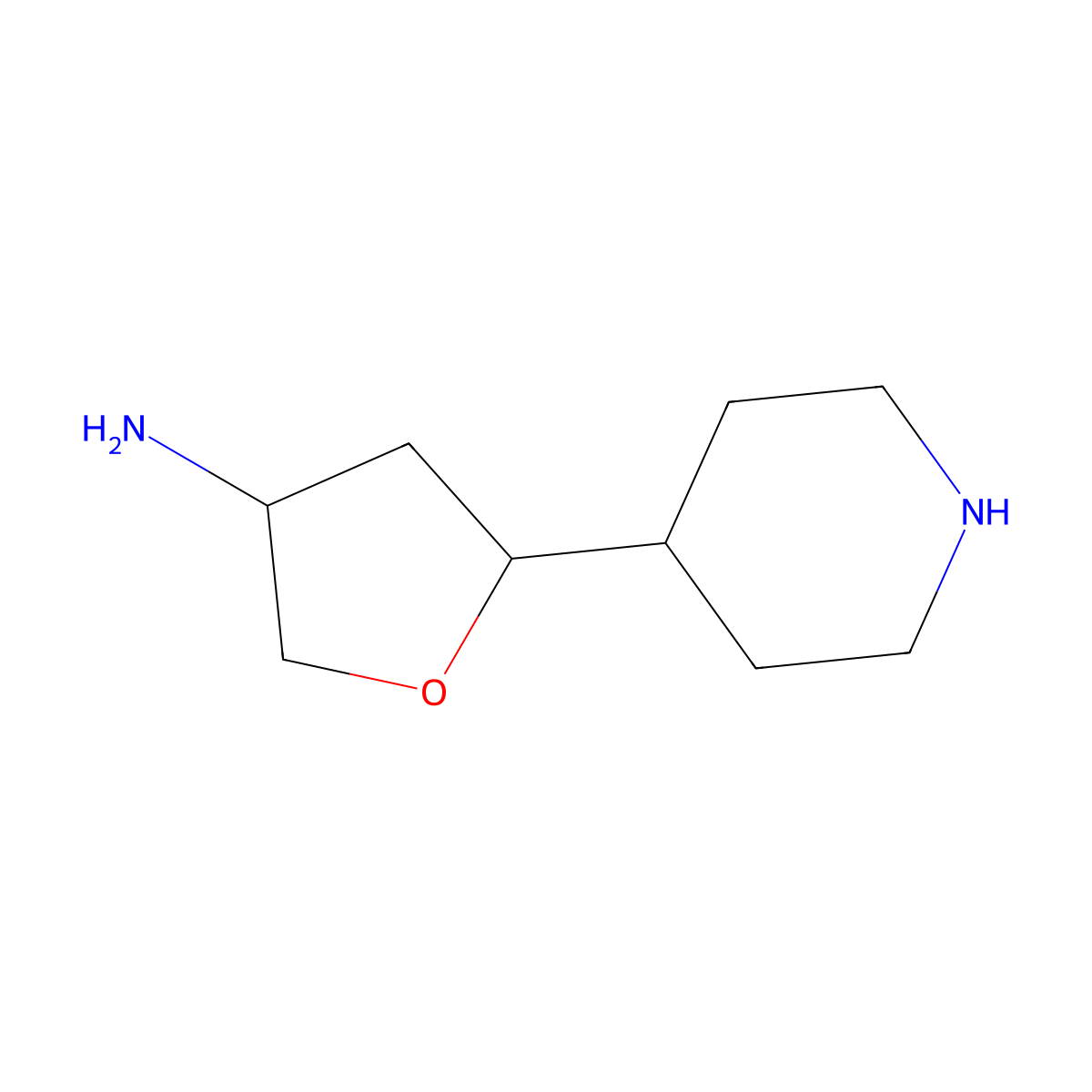 5-(Piperidin-4-yl)oxolan-3-amine molecular structure, CAS 2920140-86-7