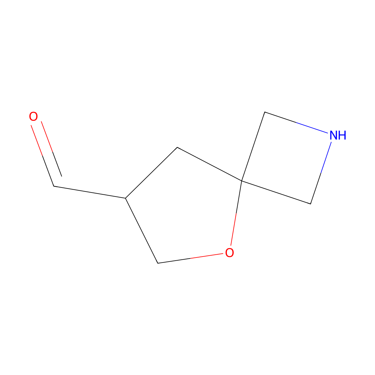 5-Oxa-2-azaspiro[3.4]octane-7-carbaldehyde molecular structure, CAS 2920140-91-4