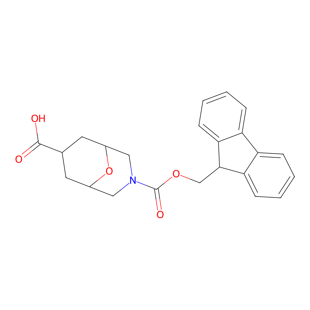 3-{[(9H-fluoren-9-yl)methoxy]carbonyl}-9-oxa-3-azabicyclo[3.3.1]nonane-7-carboxylic acid molecular structure, CAS 2920140-92-5