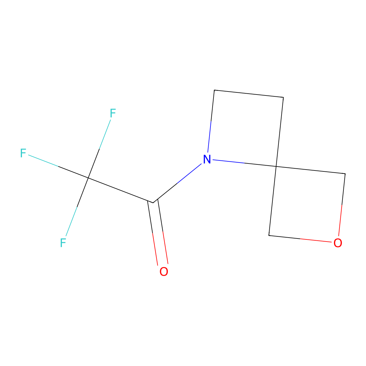 2,2,2-Trifluoro-1-{6-oxa-1-azaspiro[3.3]heptan-1-yl}ethan-1-one molecular structure, CAS 2920141-00-8