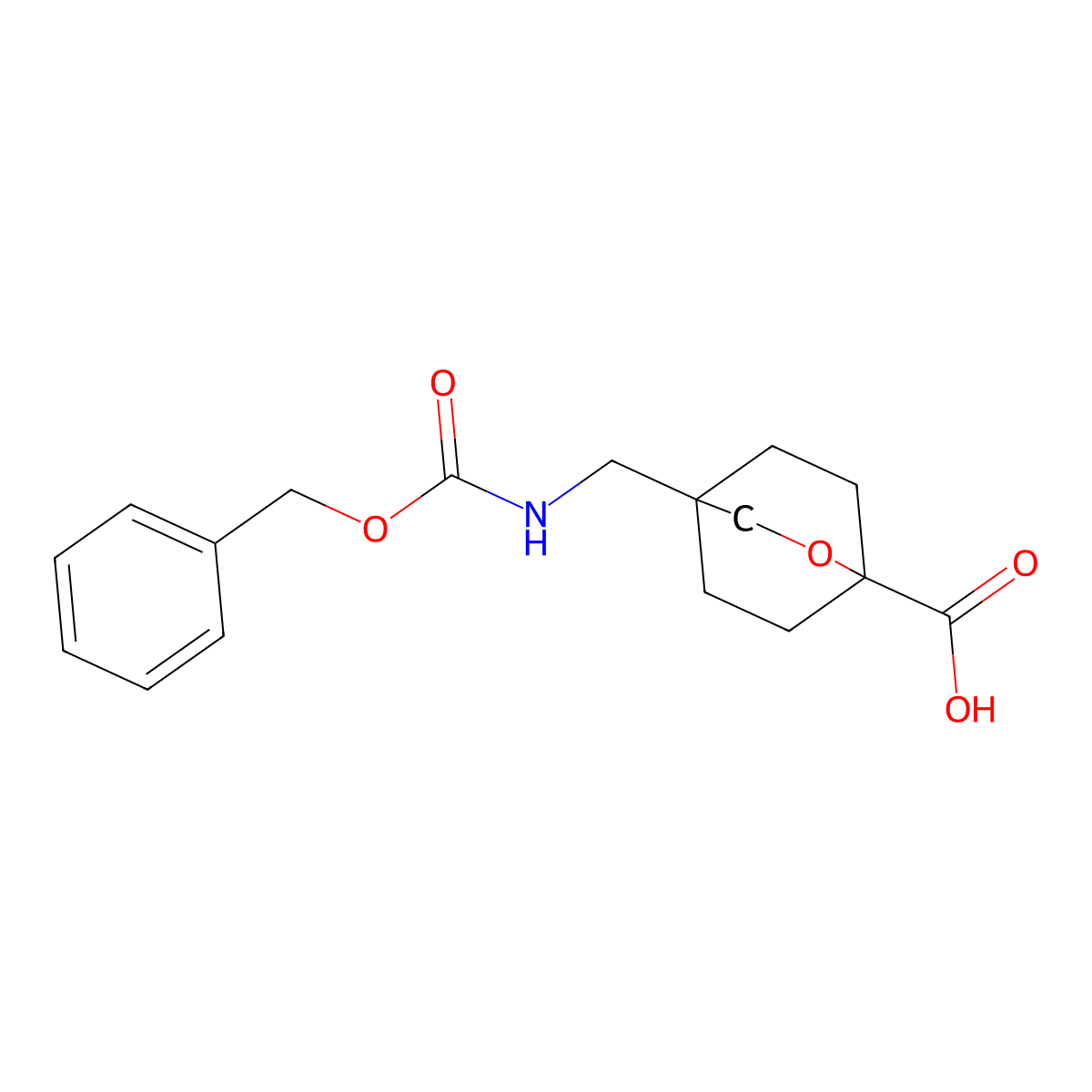 4-({[(Benzyloxy)carbonyl]amino}methyl)-2-oxabicyclo[2.2.2]octane-1-carboxylic acid molecular structure, CAS 2920141-12-2