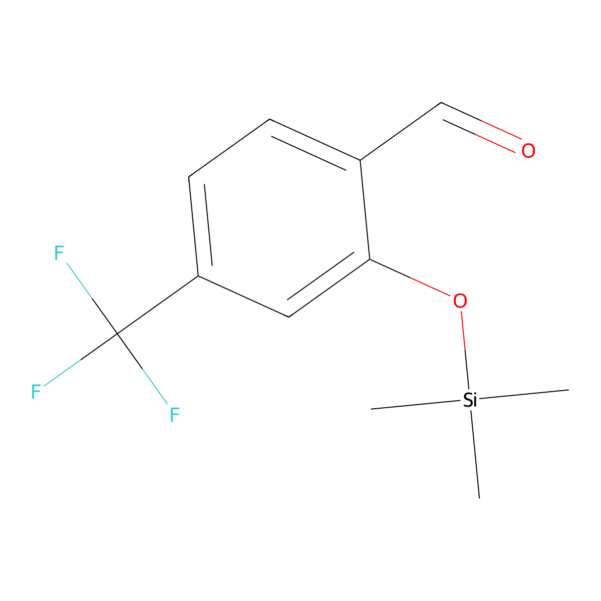 4-(Trifluoromethyl)-2-[(trimethylsilyl)oxy]benzaldehyde molecular structure, CAS 2920141-29-1