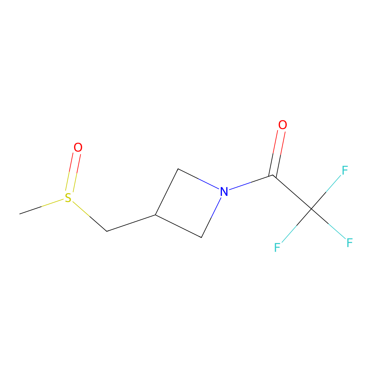 2,2,2-Trifluoro-1-[3-(methanesulfinylmethyl)azetidin-1-yl]ethan-1-one molecular structure, CAS 2920141-65-5